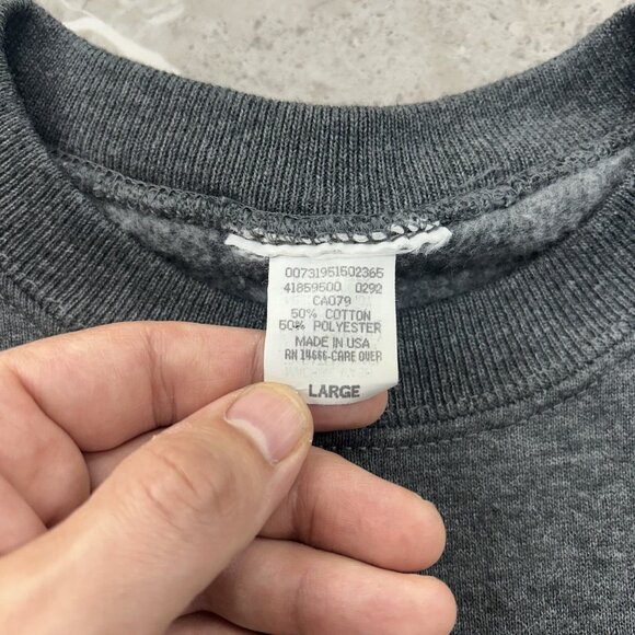 Vintage Golf Sweatshirt Mens Large Gray American Flag Golfer Made in USA 90s - Picture 4 of 7